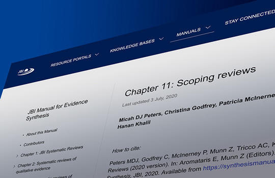 Scoping Review Manual screen